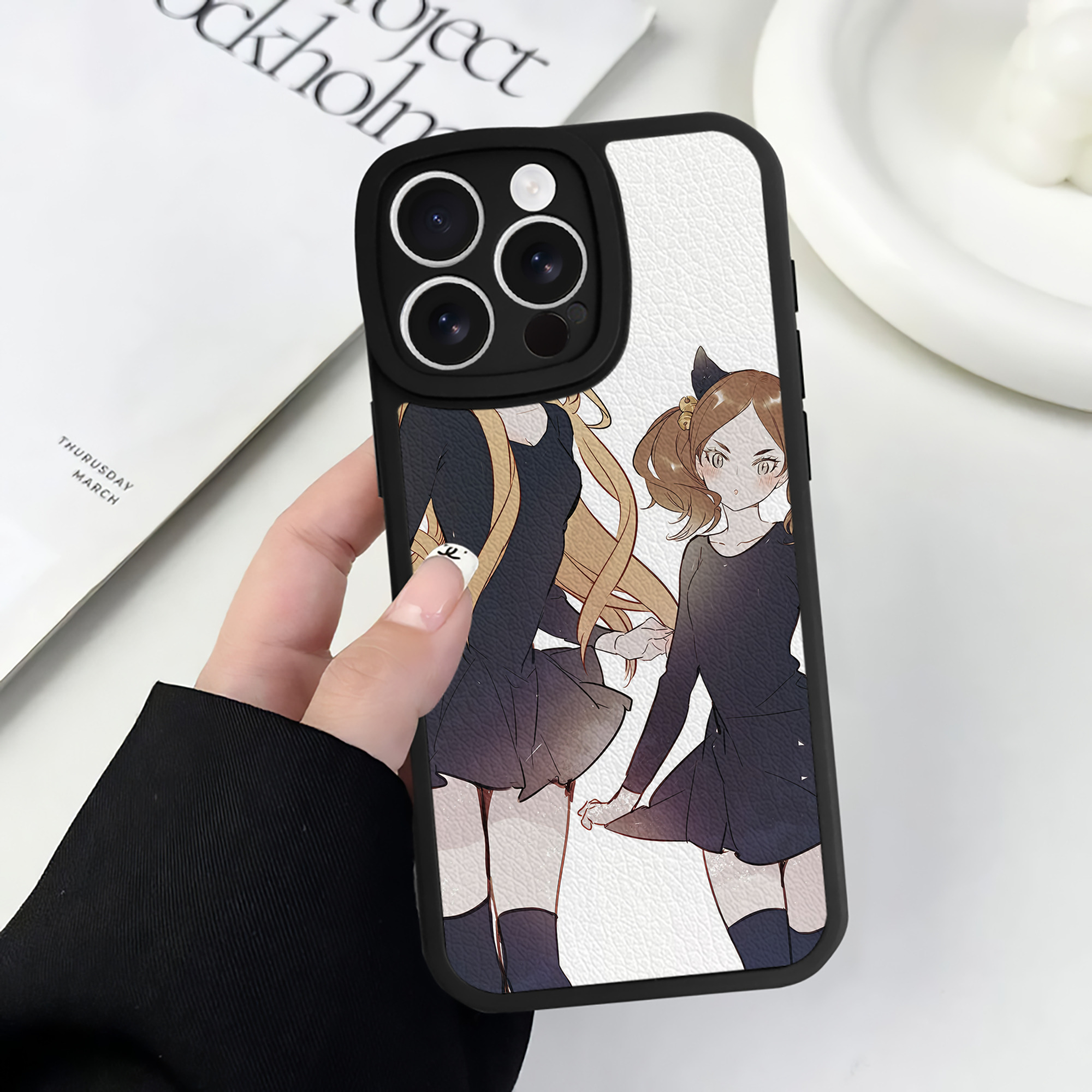 （画像用） ハイキュー!! Haikyu!! 【iPhone 16シリーズ対応】シリコンスマホケース（レザー調） 材質：シリコン